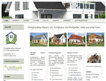 Tablet Screenshot of fertighausbau-bayern.com